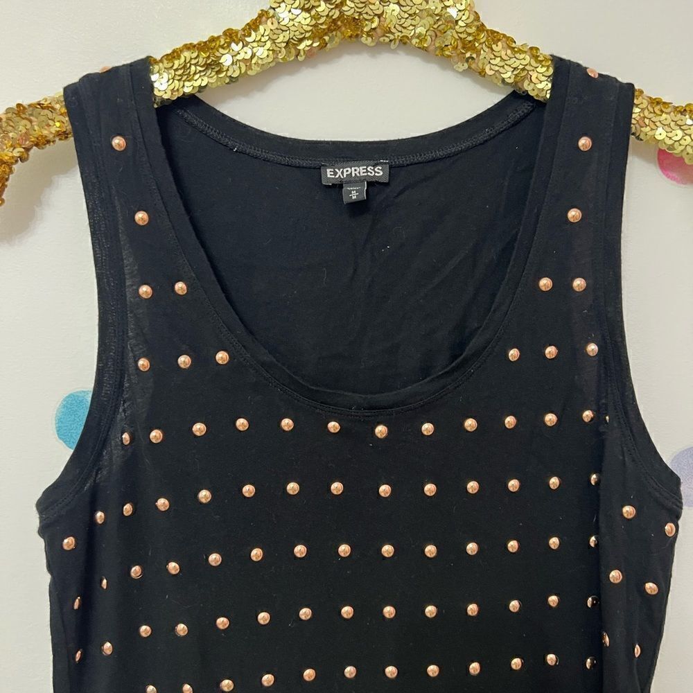 Gold Embellished Express Tank top - Picture 3 of 3